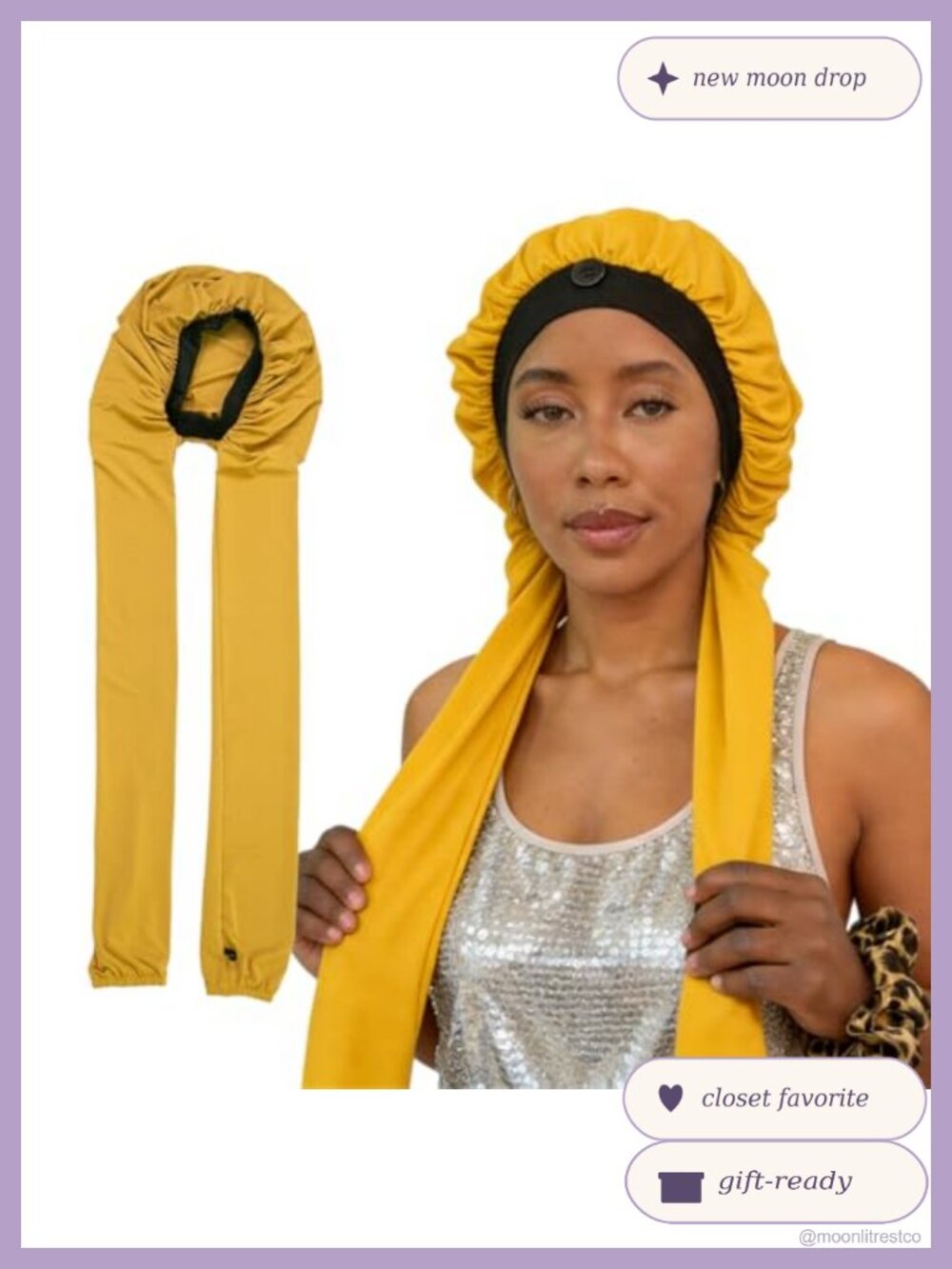 36 Inch Long Hair Bonnet for Sleeping Braids Breathable Polyester Sleep Cap